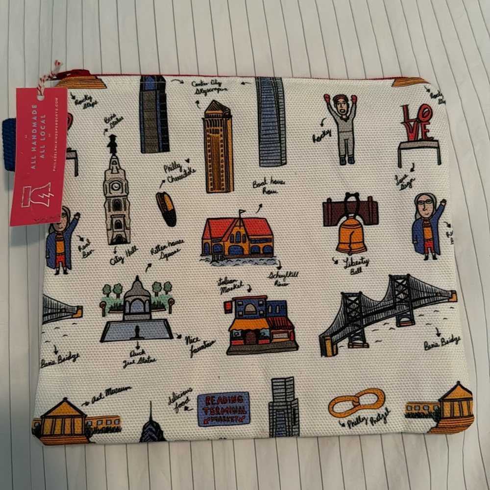 Philadelphia pouch. 8inches x 7inches